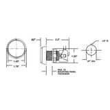 Medium Orange Plastic Mechanical Push Button